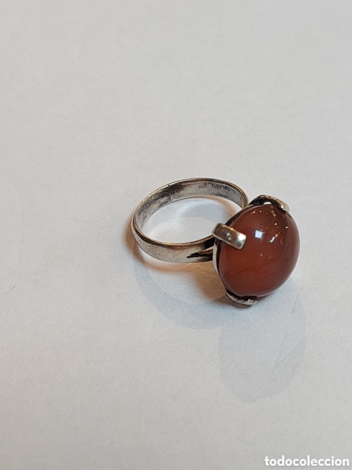 Joyeria: ANTIGUO ANILLO ELABORADO EN PLATA Y PEDRER&Iacute;A