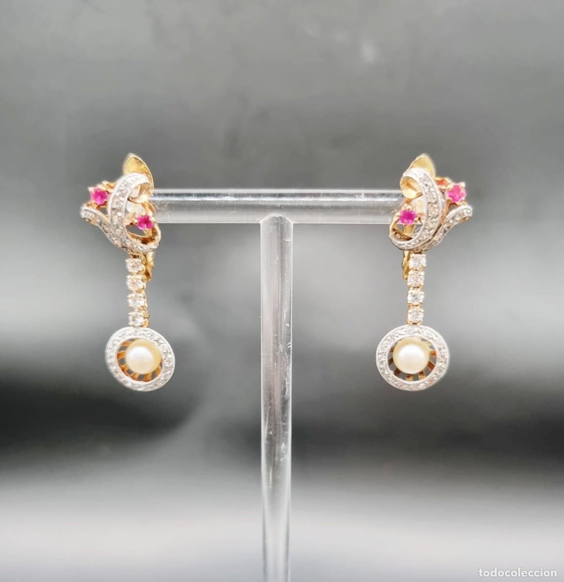 Joyeria: Conjunto de pendientes y anillo de oro - Foto 4