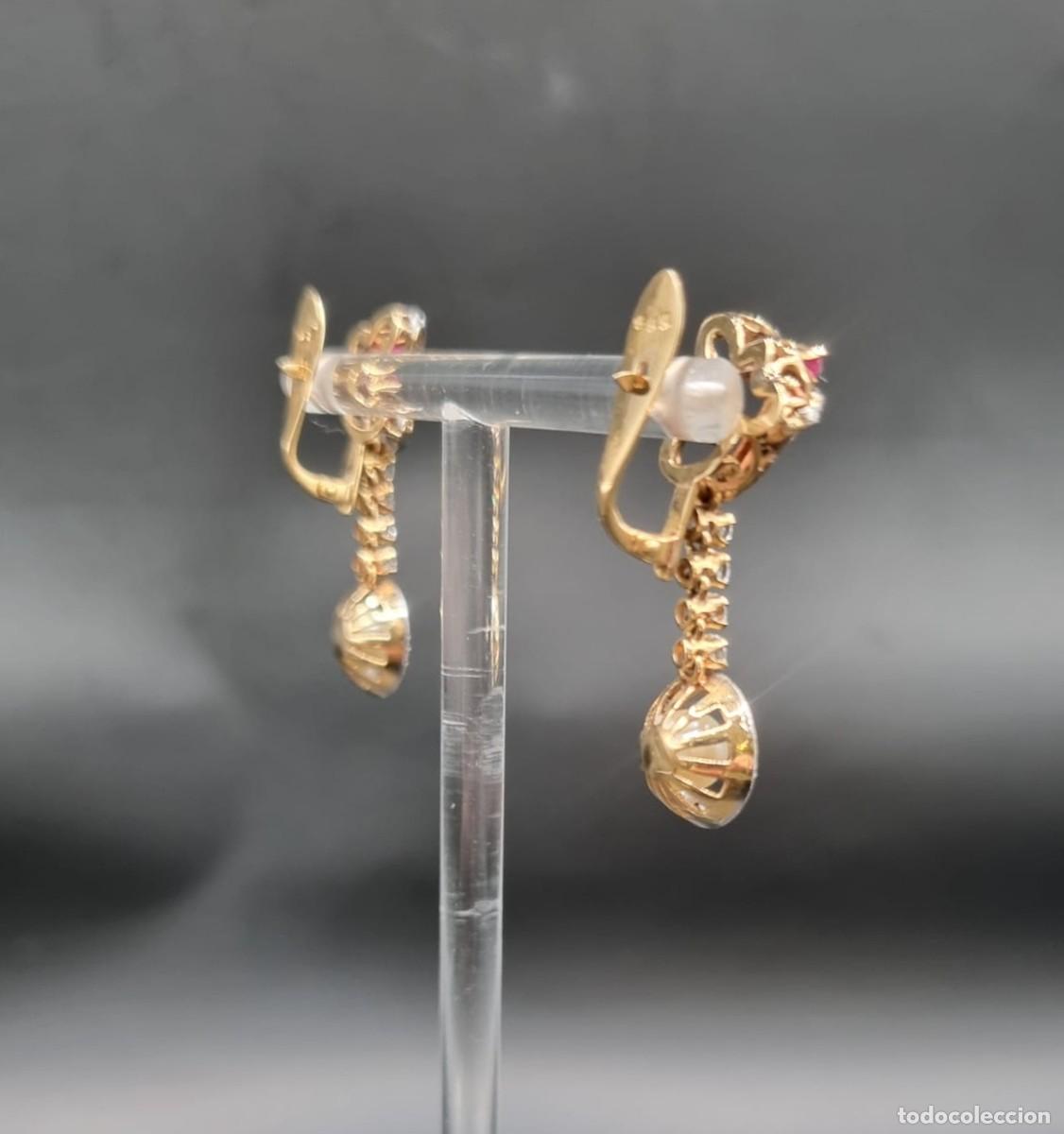 Joyeria: Conjunto de pendientes y anillo de oro - Foto 7