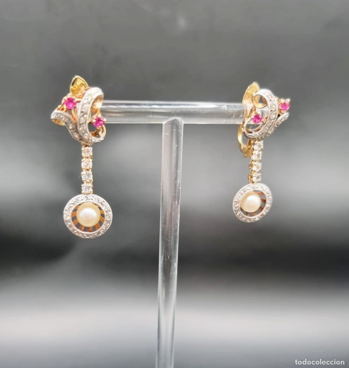 Joyeria: Conjunto de pendientes y anillo de oro - Foto 8
