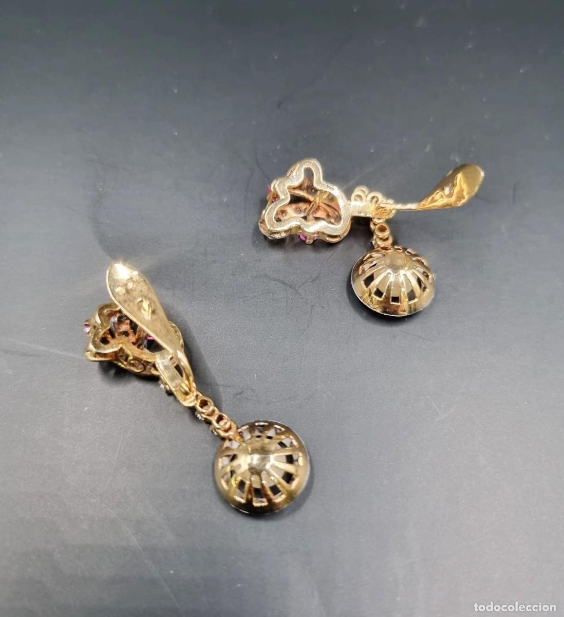 Joyeria: Conjunto de pendientes y anillo de oro - Foto 9