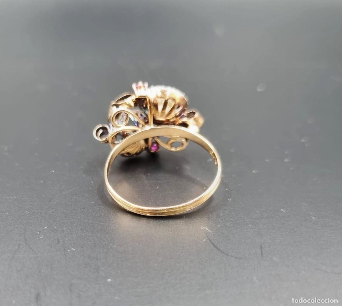 Joyeria: Conjunto de pendientes y anillo de oro - Foto 13