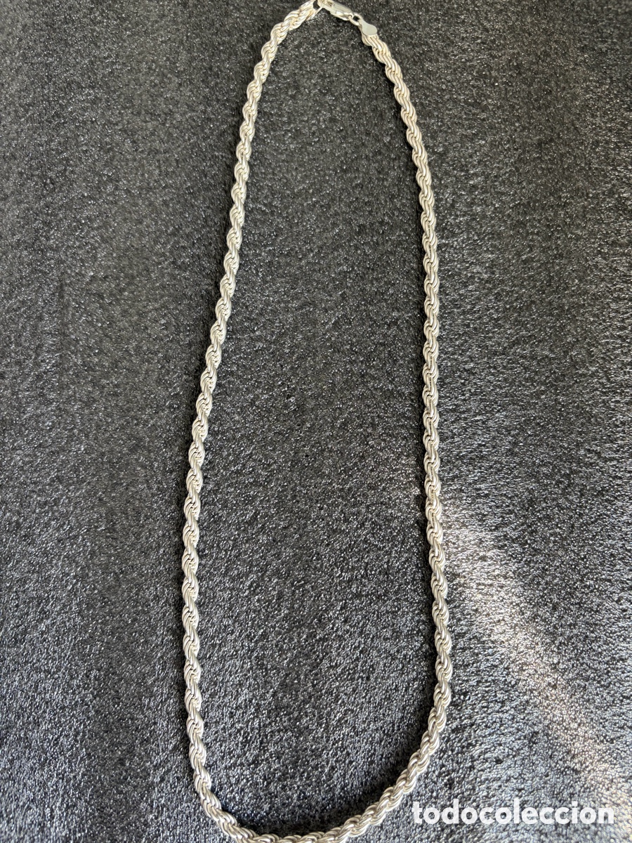 Joyeria: Cord&oacute;n salom&oacute;nico de plata 60cm y 47 gramos ancho 5mm