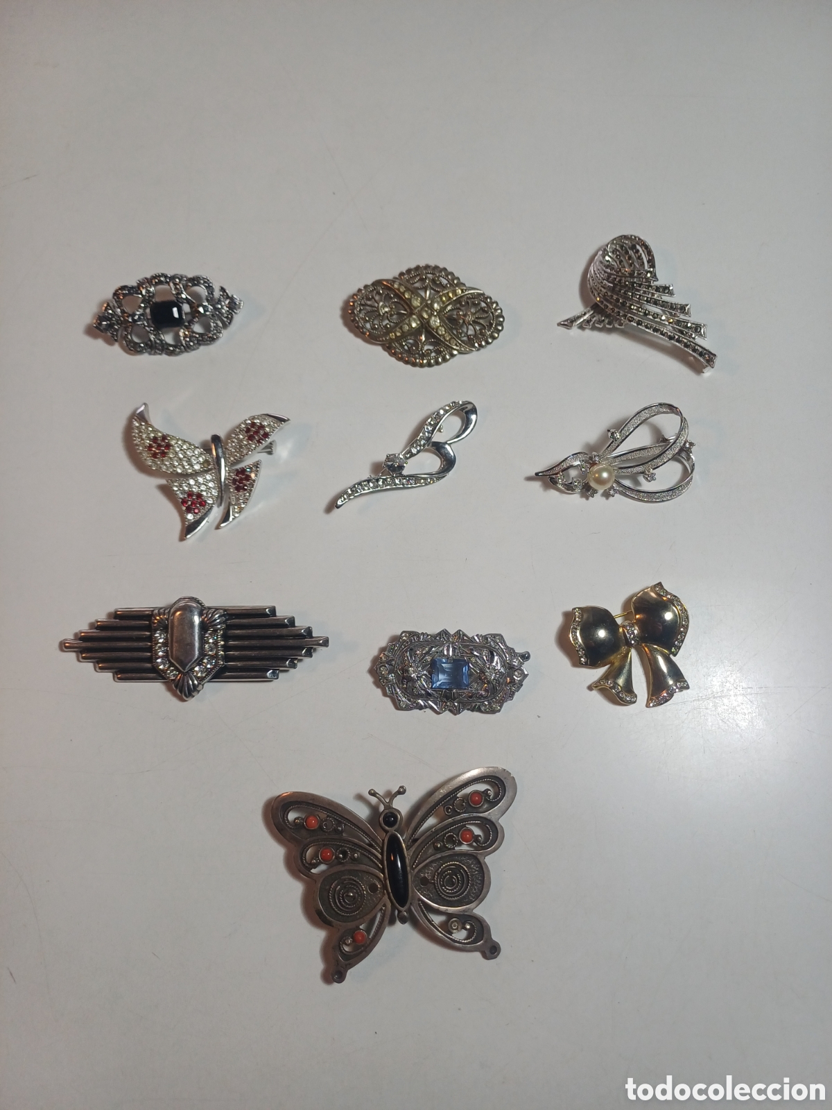 Joyeria: Lote broches vintage a&ntilde;os 70 o posterior