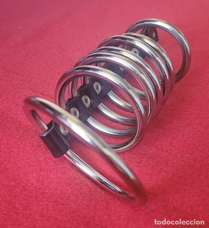 Joyeria: Anillo tubo De 7 Anillos Met&aacute;licos Con Tira De Cuero