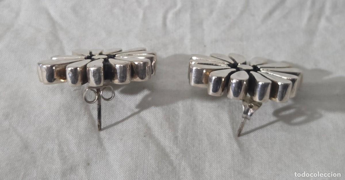 Joyeria: Pendientes en forma de flor de plata 925 - Foto 5