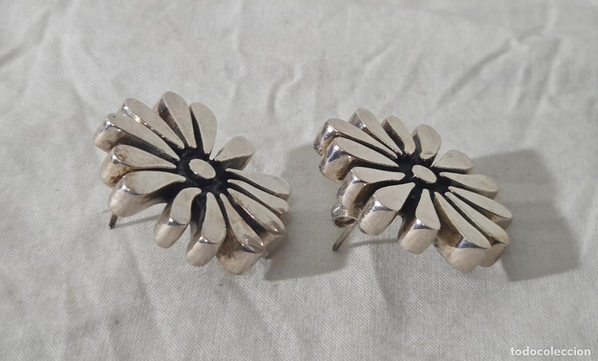 Joyeria: Pendientes en forma de flor de plata 925 - Foto 6