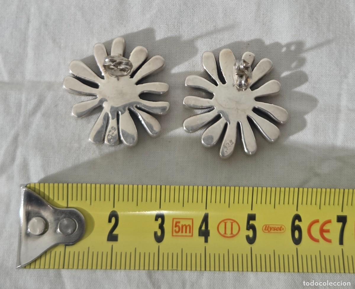 Joyeria: Pendientes en forma de flor de plata 925 - Foto 10