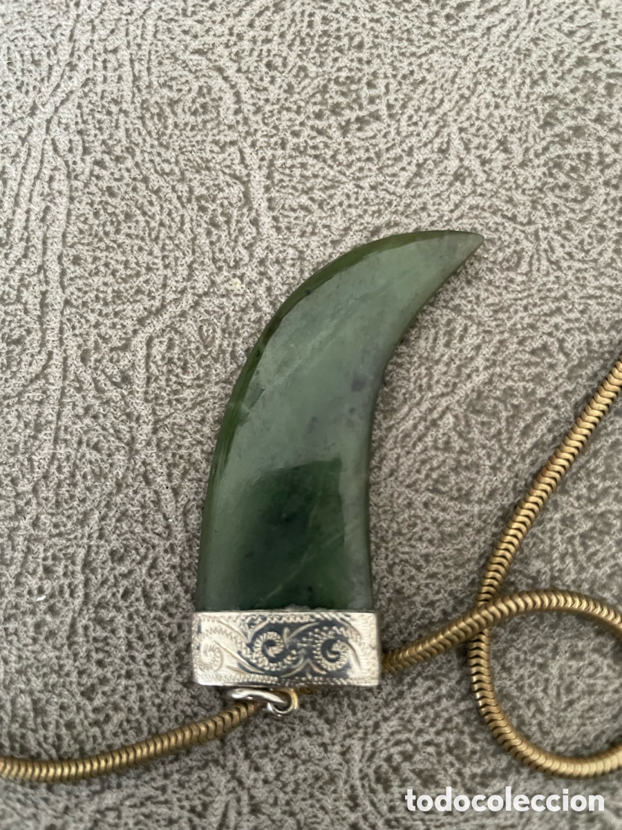 Joyeria: Colmillo de jade en muy buen estado - Foto 2