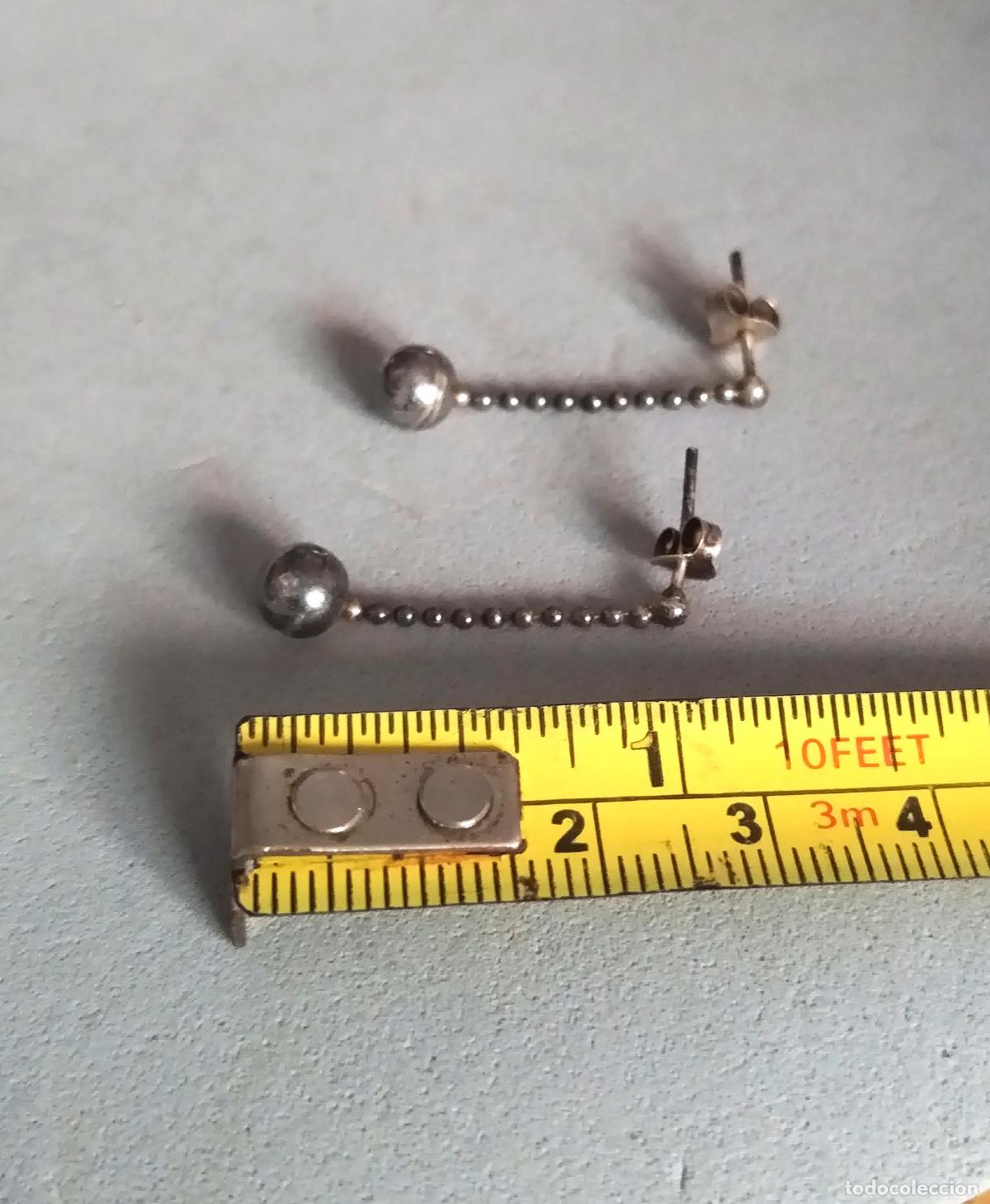Joyeria: Antiguos pendientes de plata. - Foto 3
