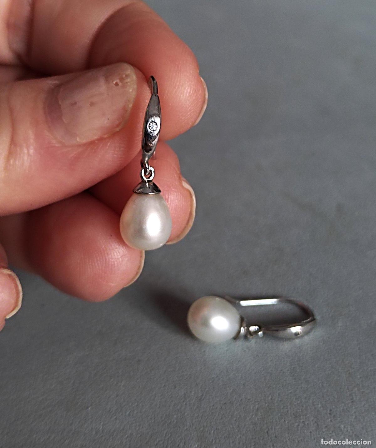 Joyeria: Pendientes de plata de ley con perlas cultivadas. - Foto 2