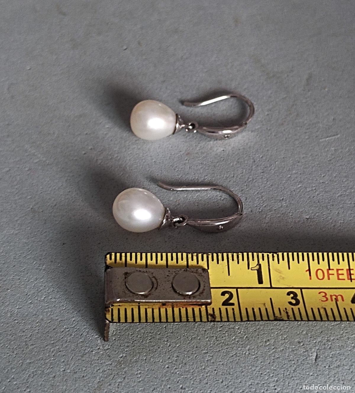 Joyeria: Pendientes de plata de ley con perlas cultivadas. - Foto 3