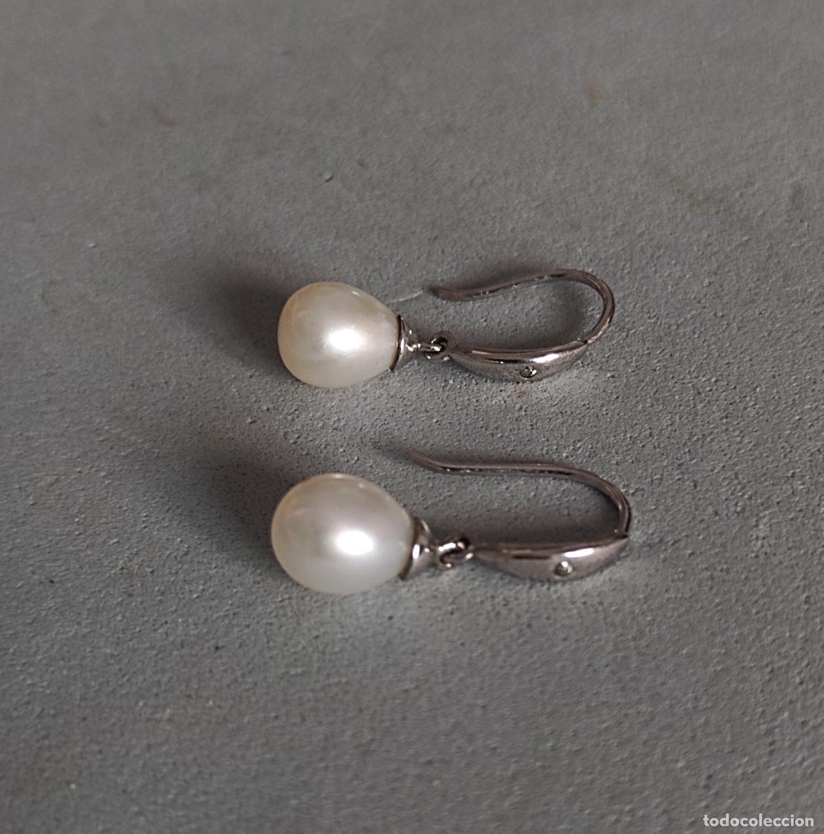 Joyeria: Pendientes de plata de ley con perlas cultivadas. - Foto 5