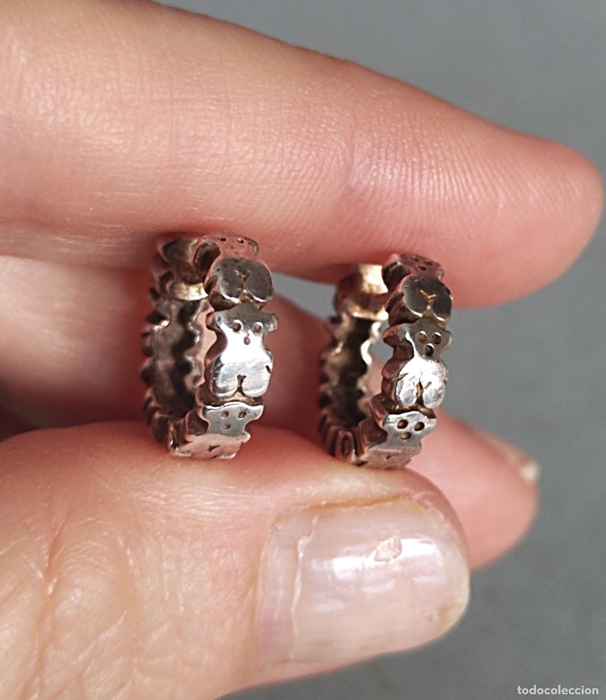 Joyeria: Pendientes de plata de ley Tous, ositos.