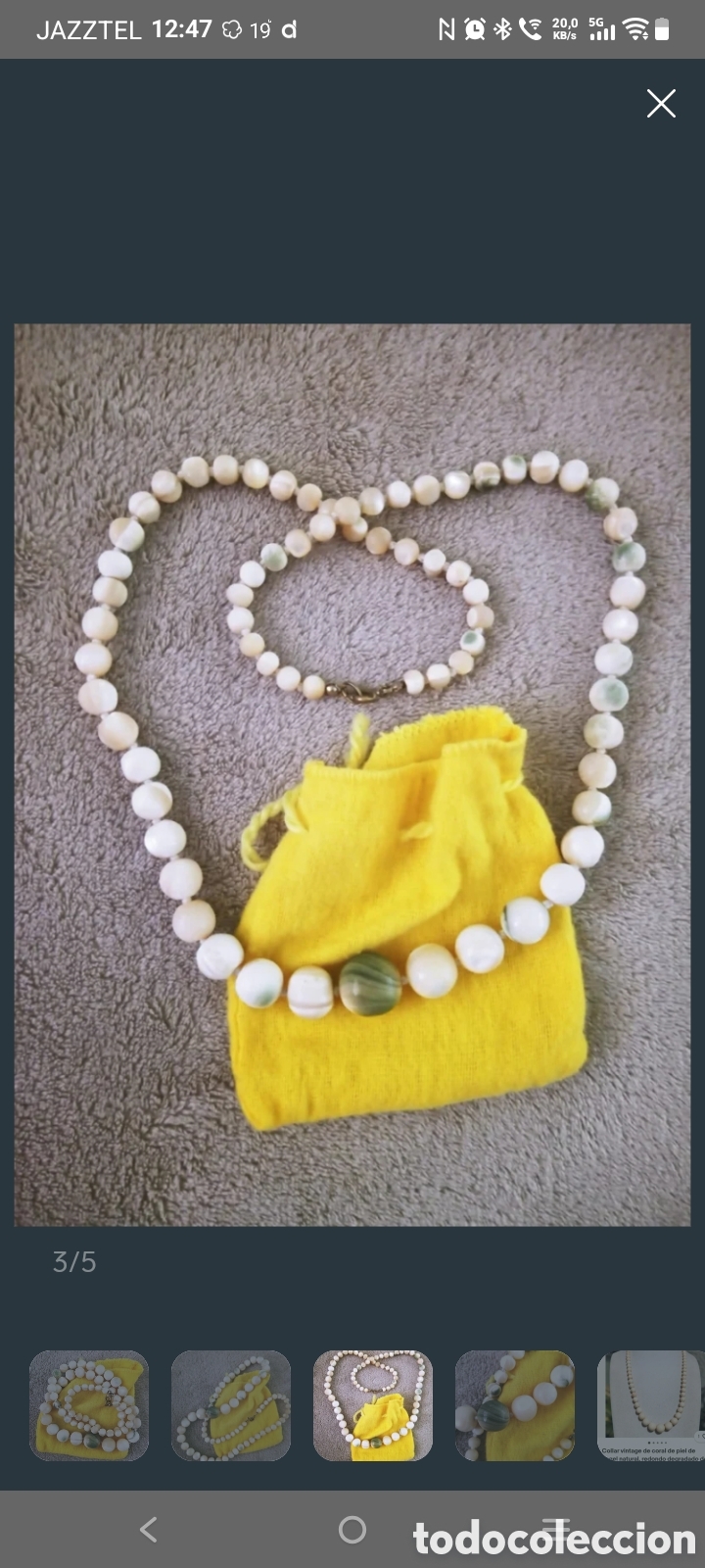 Joyeria: Collar de Conchas de mar A&ntilde;os 30 40 - Foto 3
