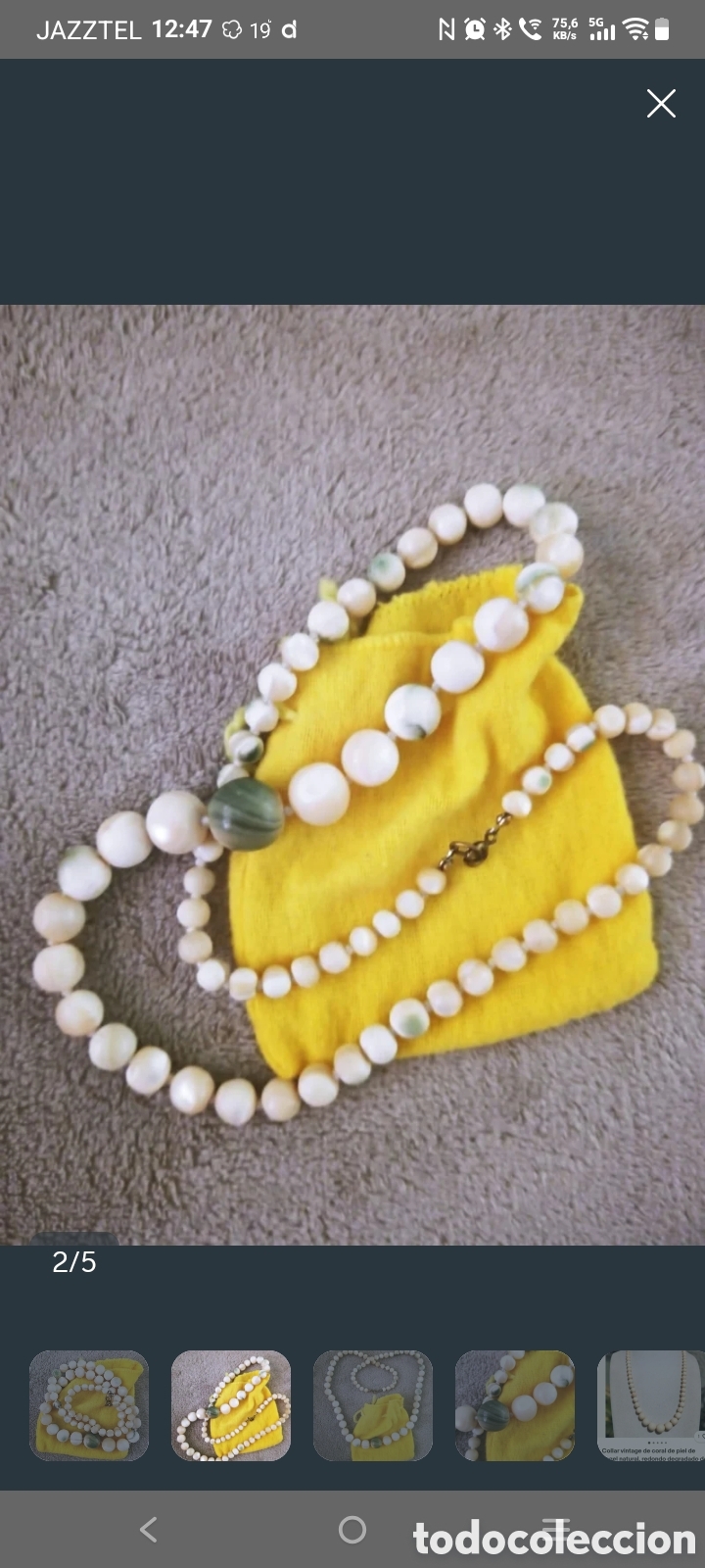 Joyeria: Collar de Conchas de mar A&ntilde;os 30 40 - Foto 4