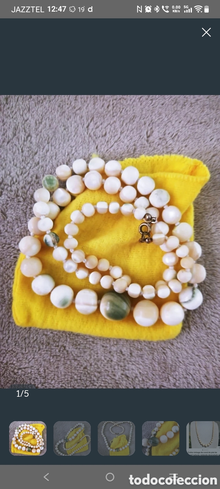 Joyeria: Collar de Conchas de mar A&ntilde;os 30 40