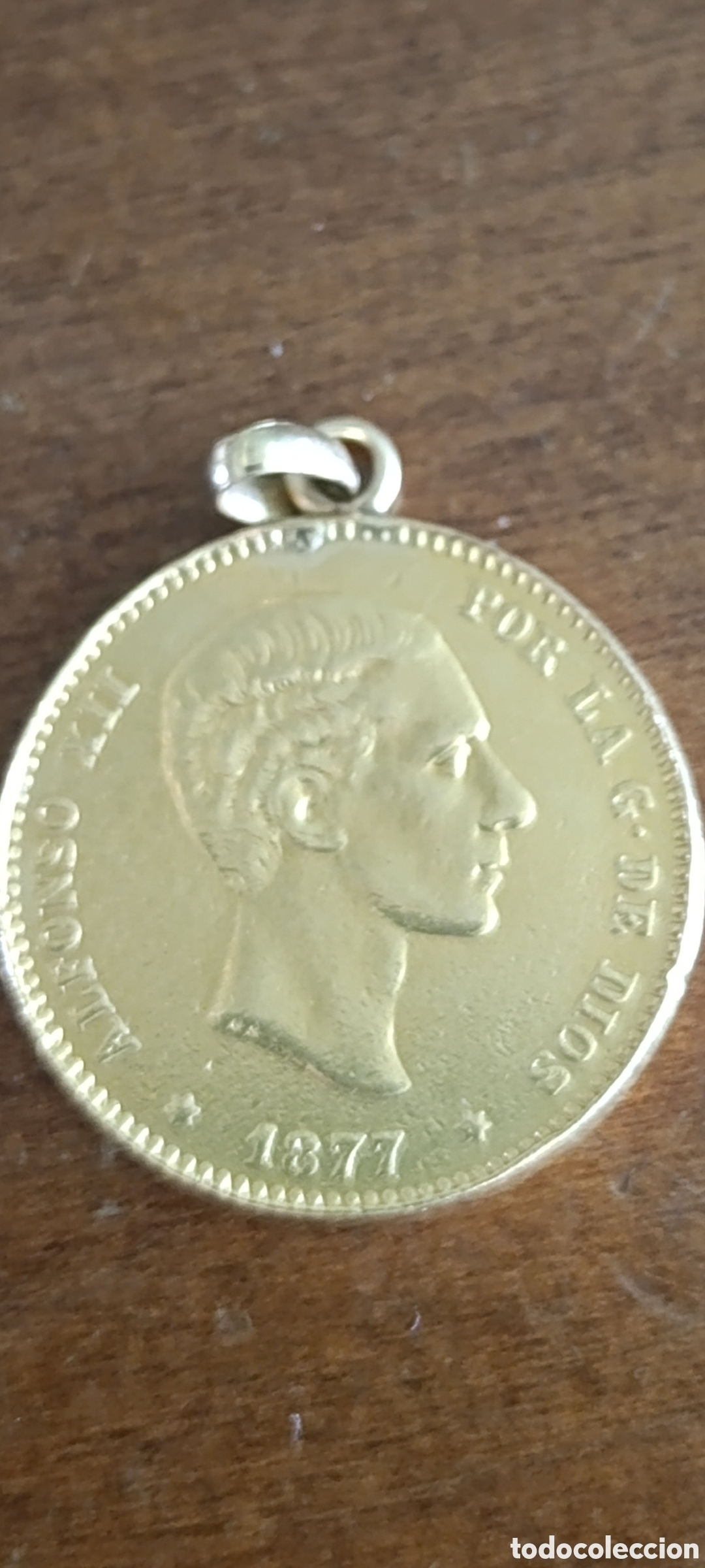 Joyeria: Moneda de 21,6 quilates de Alfonso xll