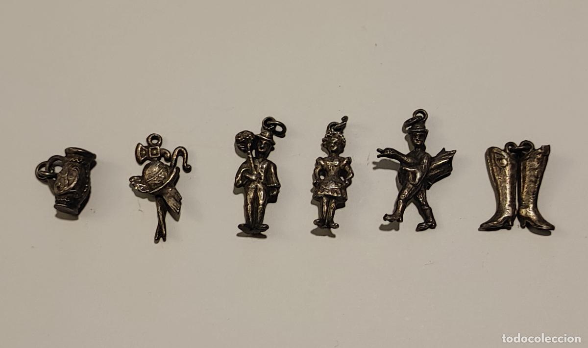 Joyeria: INTERESANTE LOTE DE SEIS FIGURITAS DE PLATA