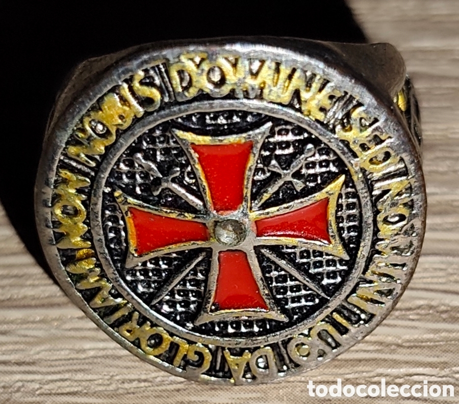 Joyeria: Anillo Sello Motero Cruz Templaria