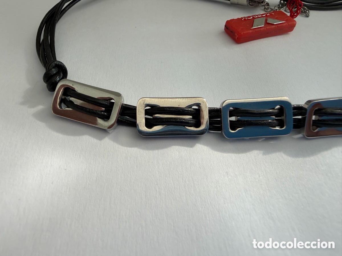 Joyeria: Collar gargantilla Acero Viceroy con cord&oacute;n cuero Nuevo