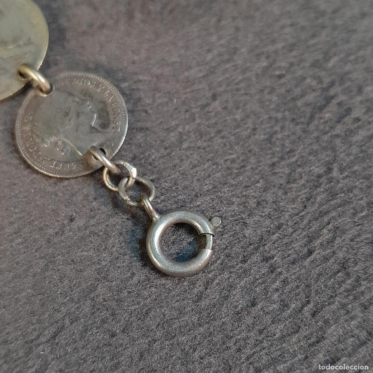 Joyeria: J-4633. PULSERA DE MONEDAS DE PLATA. 1920 - Foto 3