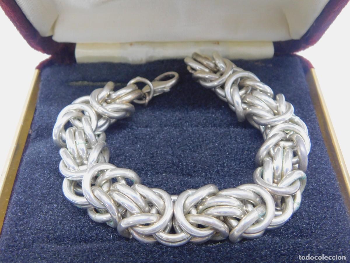 Joyeria: PULSERA DE PLATA CON ESLABONES ENTRELAZADOS - Foto 2