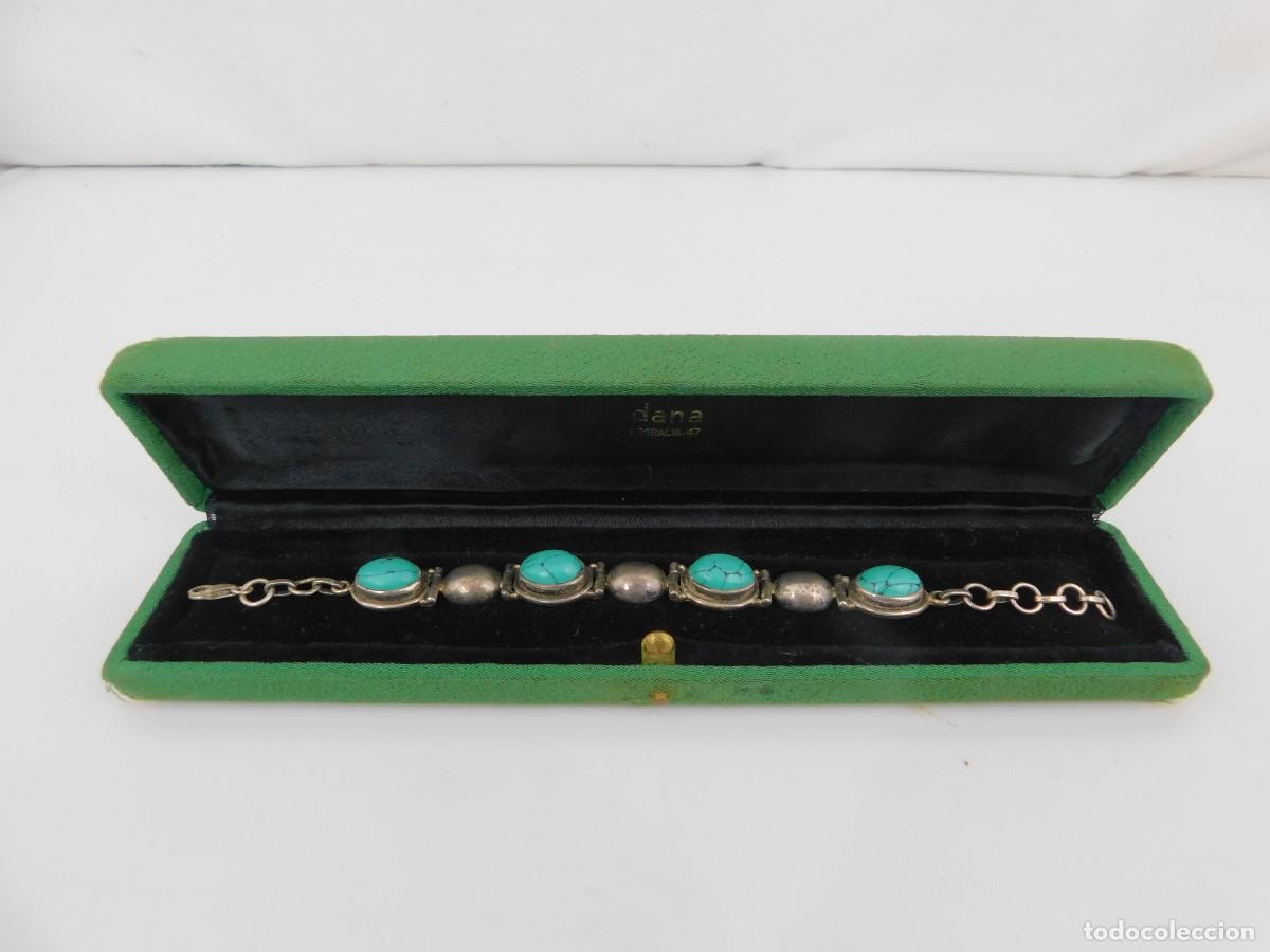Joyeria: PULSERA DE PLATA CON TURQUESAS