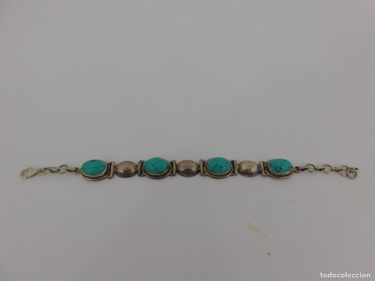 Joyeria: PULSERA DE PLATA CON TURQUESAS - Foto 2