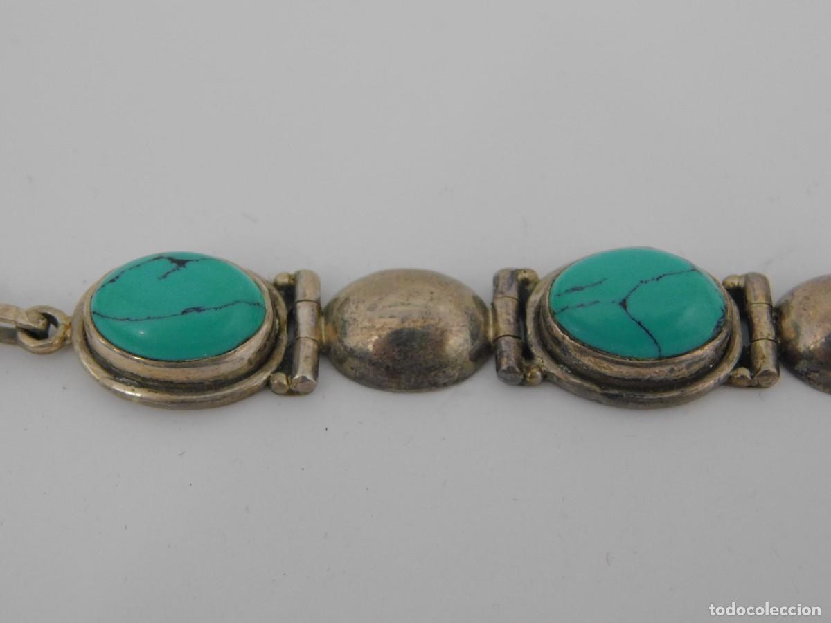 Joyeria: PULSERA DE PLATA CON TURQUESAS - Foto 4