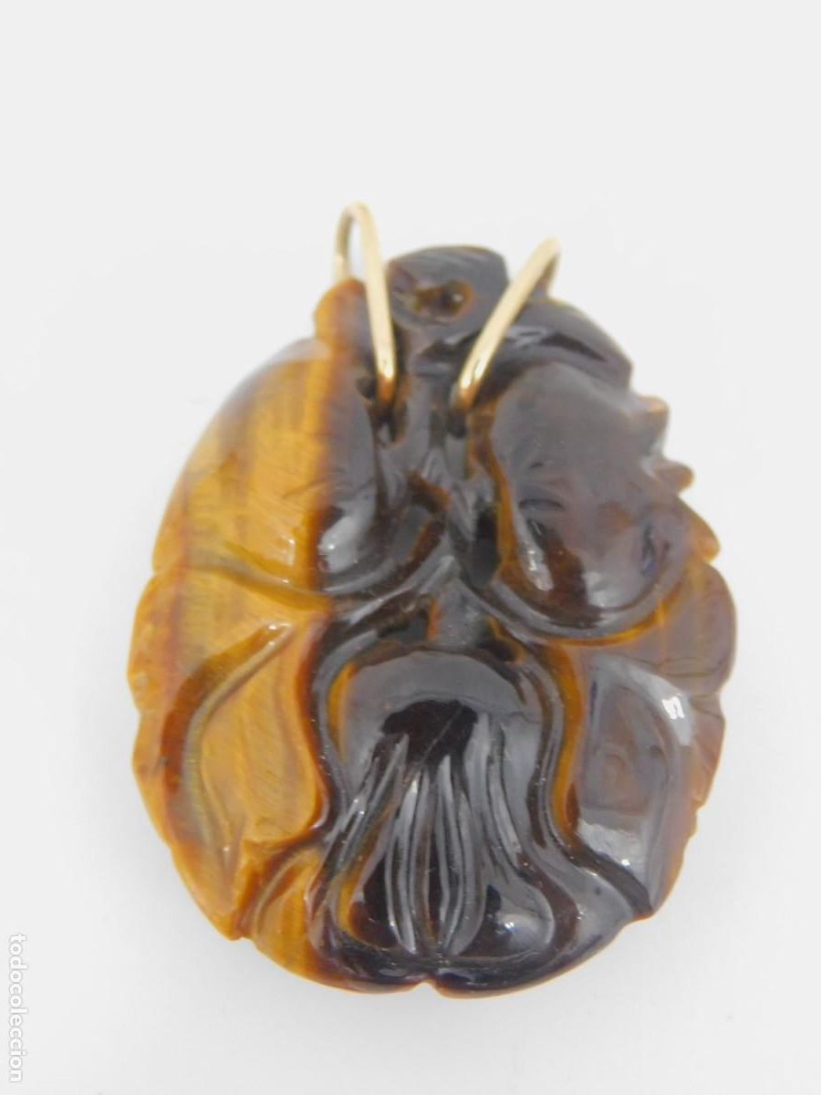 Joyeria: COLGANTE OJO DE TIGRE CON ORO 18K