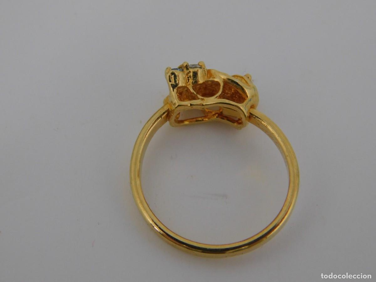 Joyeria: ANILLO Y PENDIENTES CHAPADOS EN ORO - Foto 3