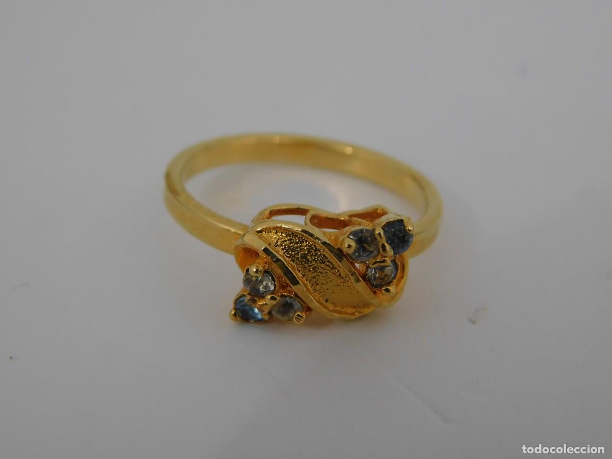 Joyeria: ANILLO Y PENDIENTES CHAPADOS EN ORO - Foto 4