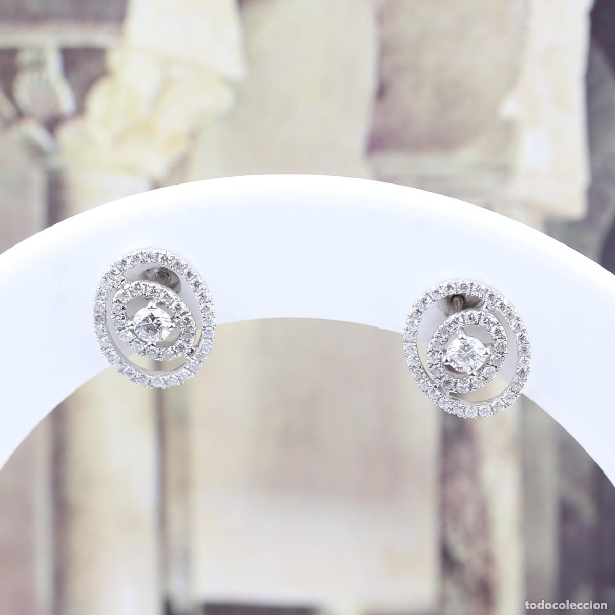 Joyeria: Pendientes de diamantes en oro blanco de 18K &ndash; 0,42 ct