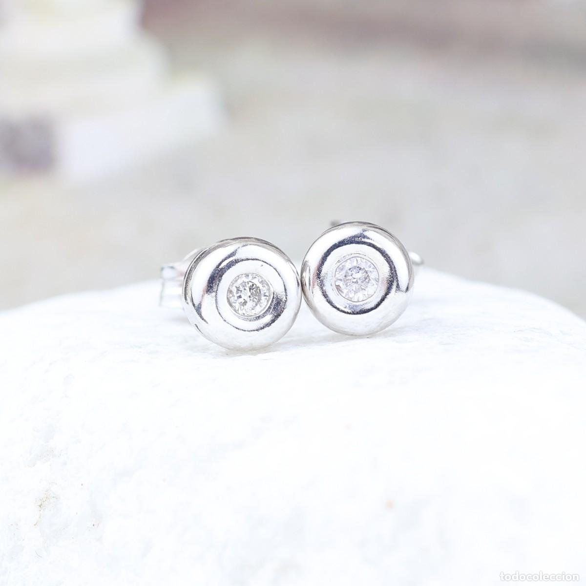 Joyeria: Pendientes de diamantes en oro blanco de 18K &ndash; 0,08 ct