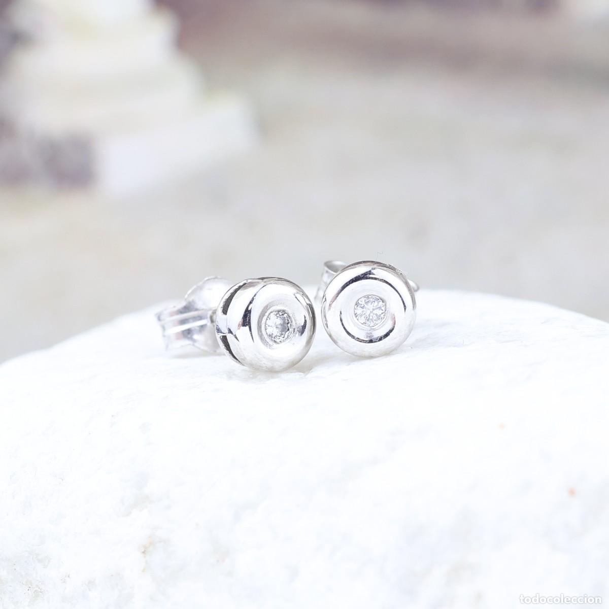 Joyeria: Pendientes de diamantes en oro blanco de 18K &ndash; 0,04 ct
