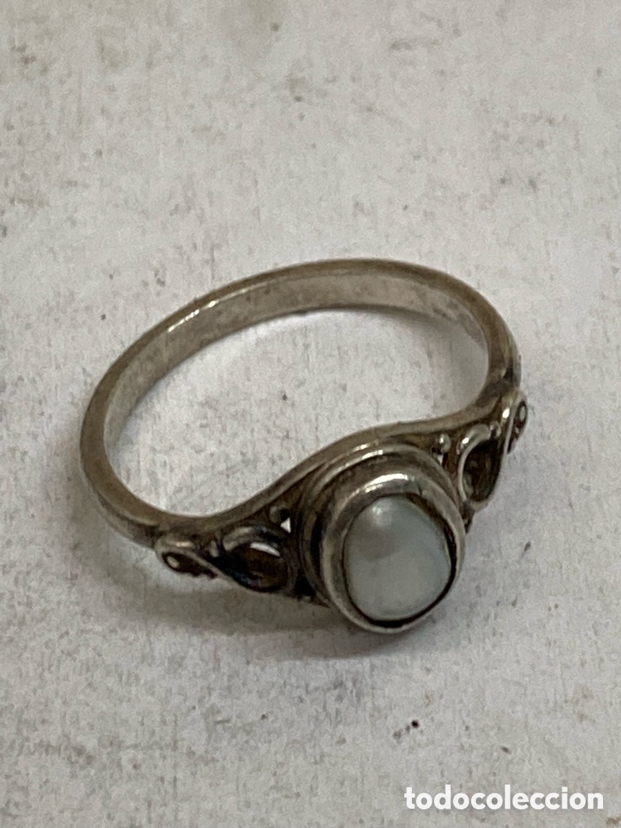 Joyeria: Anillo de plata y perla S552 - Foto 1