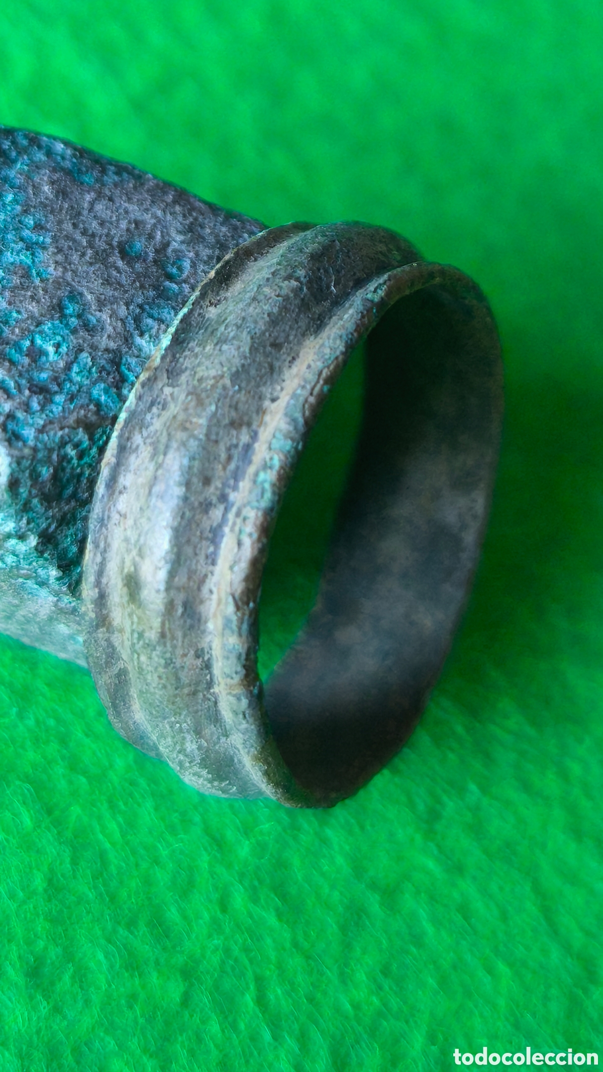 Joyeria: Anillo antiguo cobre bronce patina romano visigodo medieval