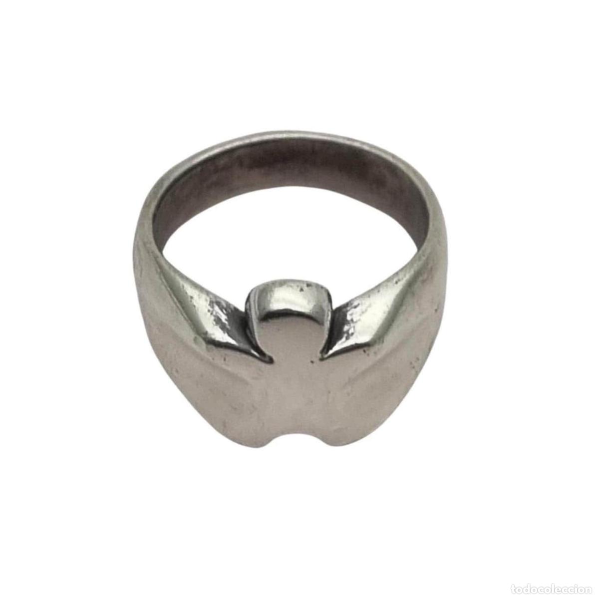 Joyeria: Anillo vintage de plata 925 dise&ntilde;o org&aacute;nico escult&oacute;rico, a&ntilde;os 80&ndash;90