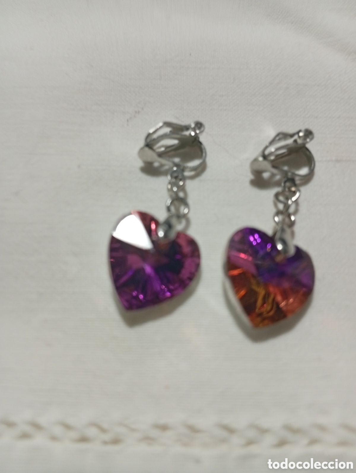Joyeria: Pendientes arcoiris forma de coraz&oacute;n - Foto 1