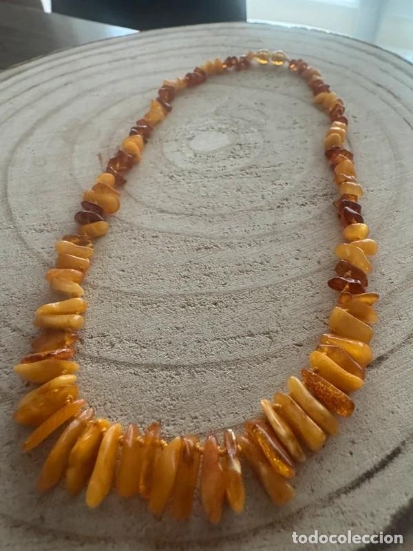 Joyeria: Collar de &aacute;mbar del Baltico, cierre de rosca. Ambar imperial, 17 gramos. 49 cm