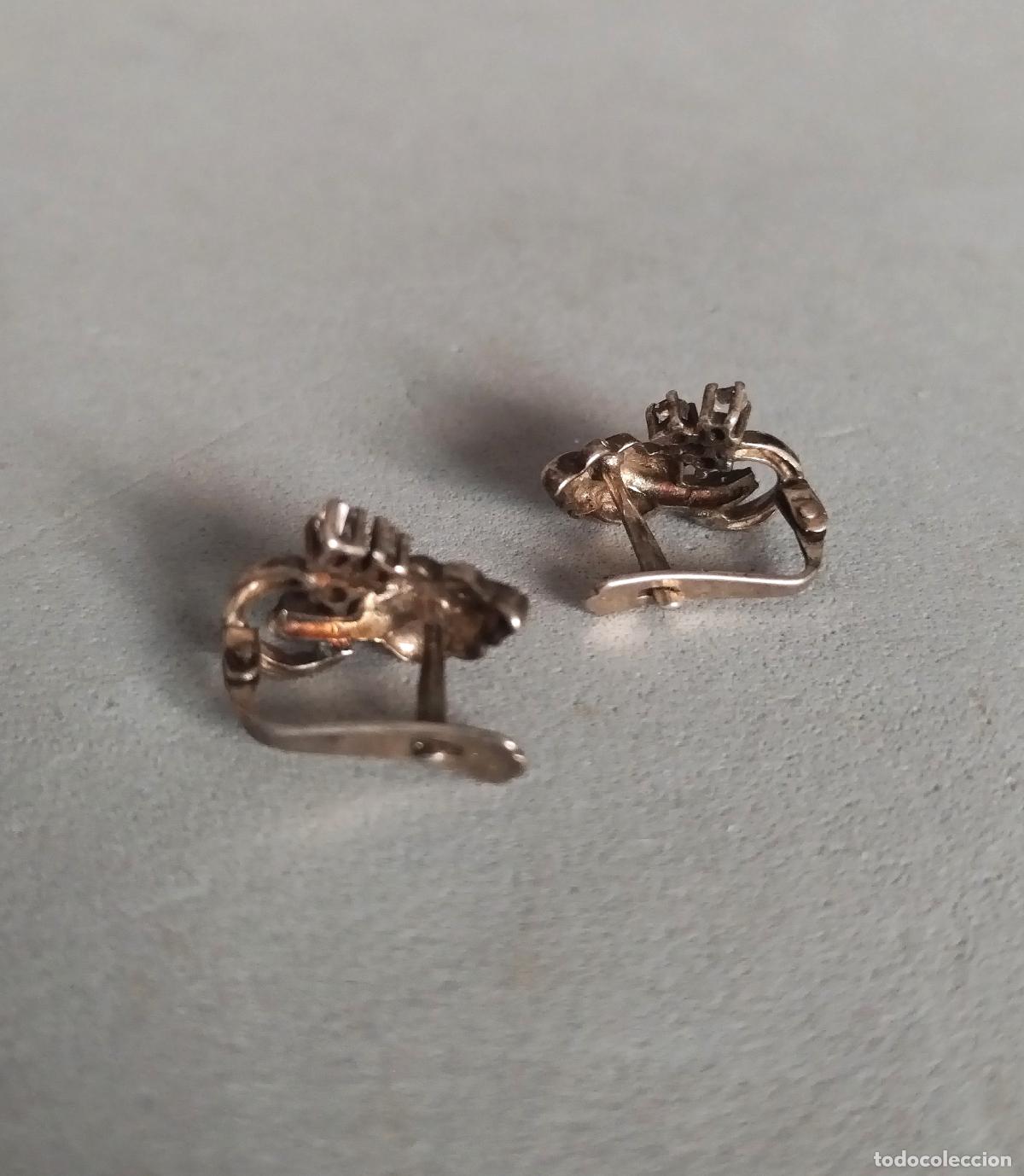 Joyeria: Pendientes de plata de ley con circonitas. Cierre catal&aacute;n. - Foto 5