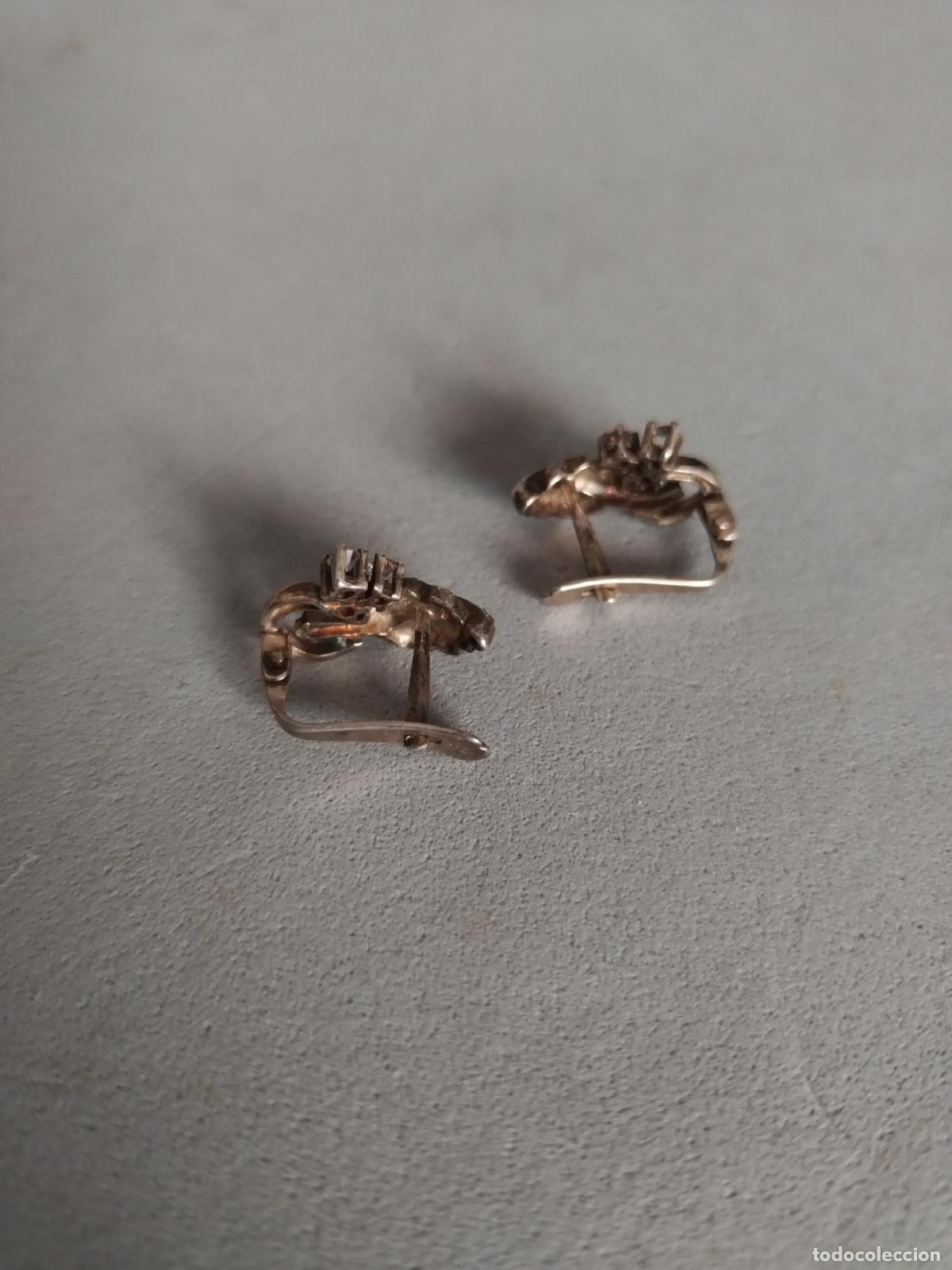 Joyeria: Pendientes de plata de ley con circonitas. Cierre catal&aacute;n. - Foto 6