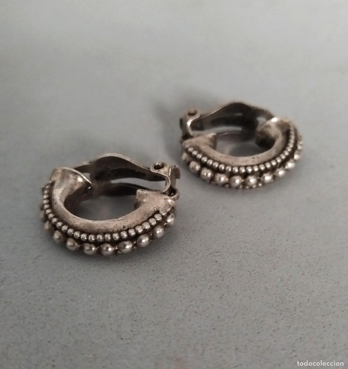 Joyeria: Antiguos pendientes de plata. - Foto 5