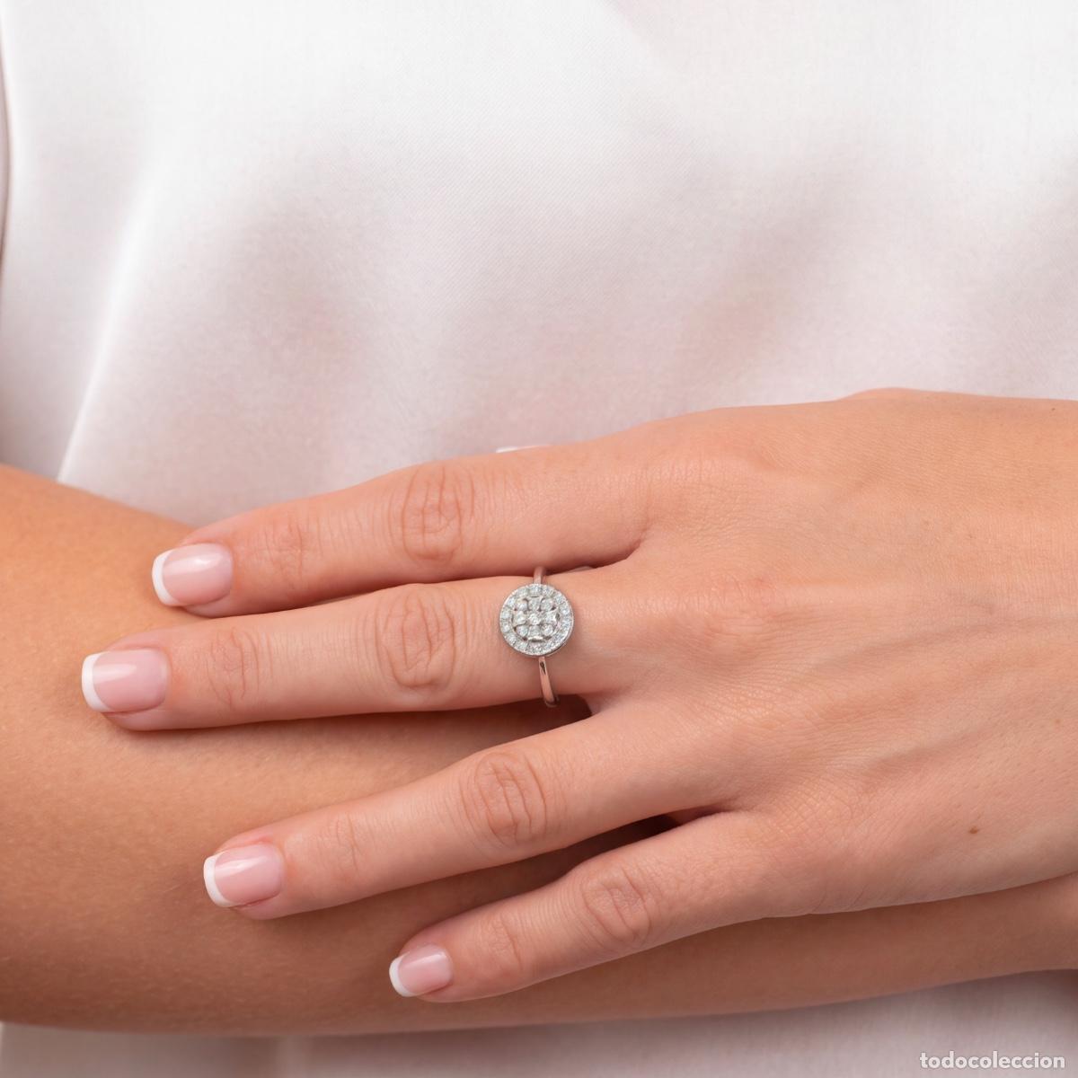 Joyeria: Anillo oro blanco 18k con diamantes - Foto 2