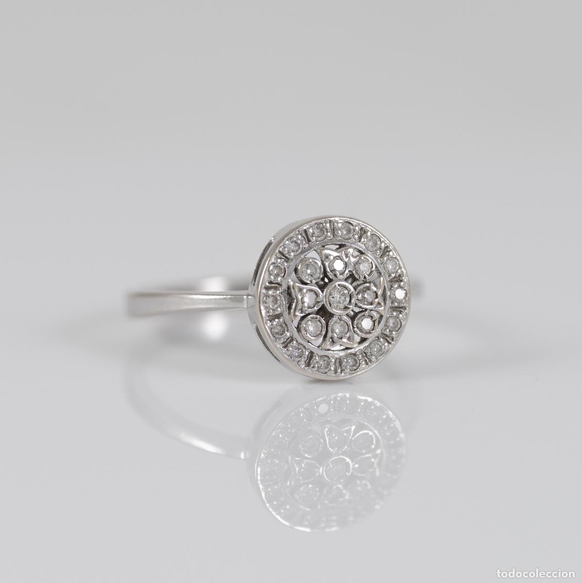 Joyeria: Anillo oro blanco 18k con diamantes - Foto 3