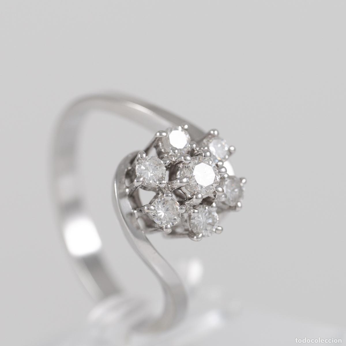Joyeria: Anillo oro blanco 18k con diamantes - Foto 4