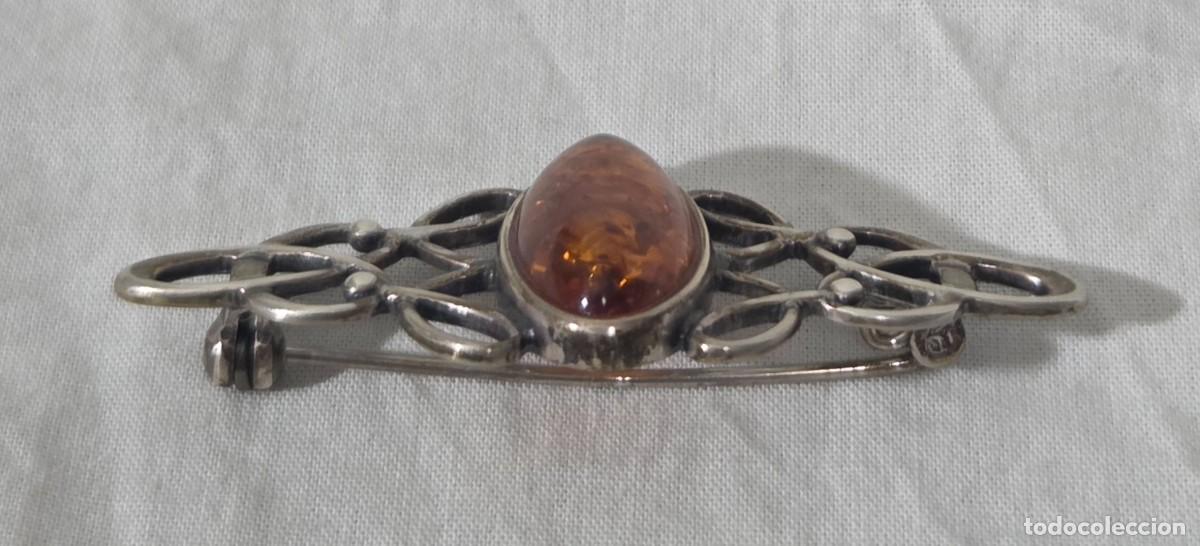 Joyeria: Broche de &aacute;mbar y plata 925 - Foto 5