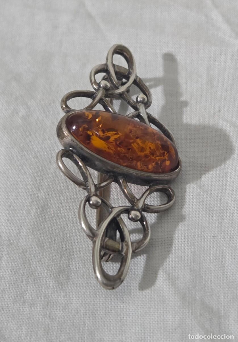 Joyeria: Broche de &aacute;mbar y plata 925 - Foto 6