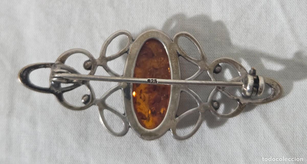 Joyeria: Broche de &aacute;mbar y plata 925 - Foto 7
